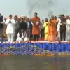 Mahakumbh: King of Bhutan, CM Yogi Adityanath perform aarti at Triveni Sangam in Prayagraj