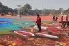 Maha Kumbh Mela 2025: World's largest 'rangoli' in 55,000 square feet being prepared in Prayagraj | WATCH