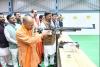 Yogi hits bullseye on first attempt at shooting range