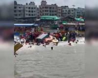 Boat capsises during Andheri Cha Raja immersion at Versova beach, over two dozen people fall into sea