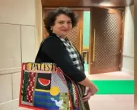 Priyanka Gandhi carries bag with Palestine written on it in Parliament, BJP calls it 'Muslim appeasement'